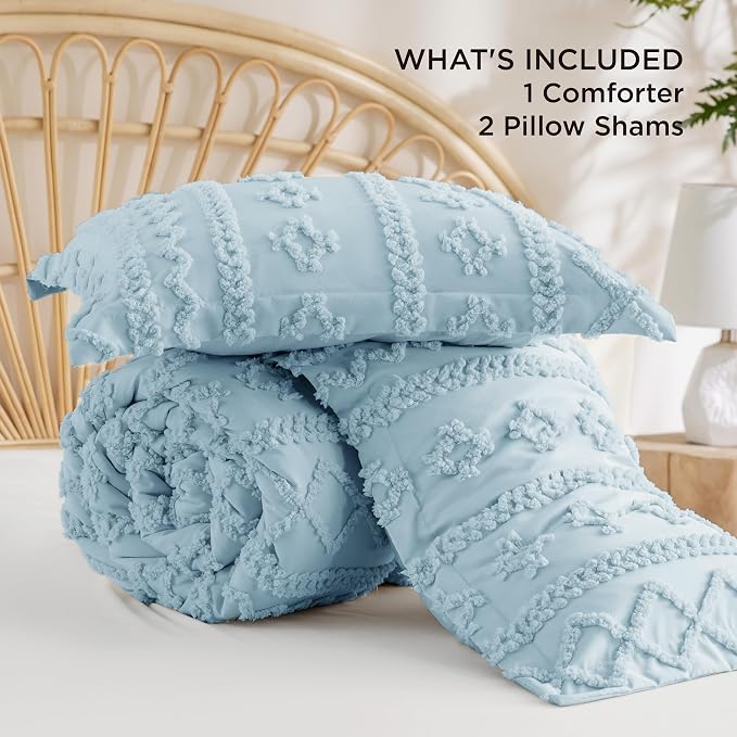 Bedsure Tufted Boho Comforter Set King Size - Image 6