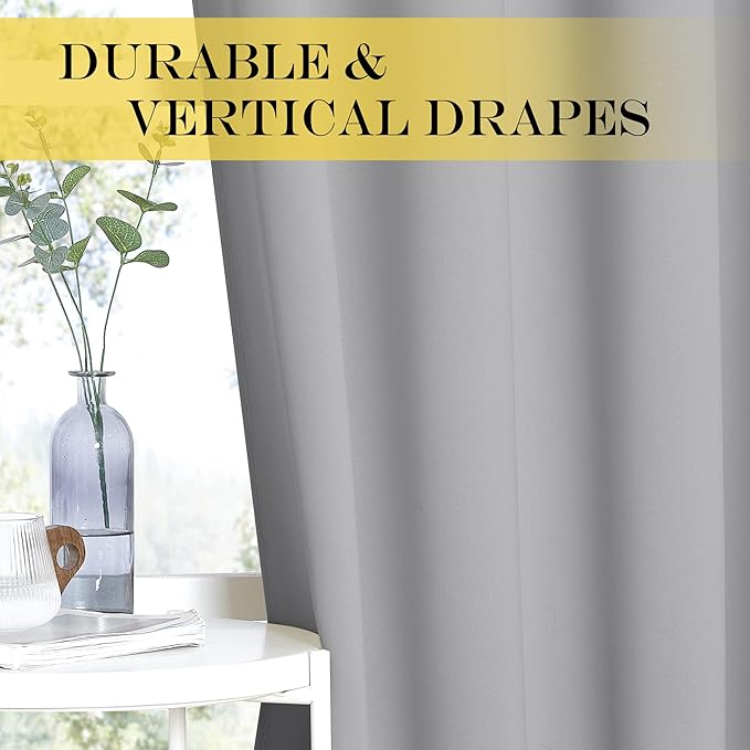 NICETOWN Bedroom Curtain Room Darkening Drapery 102 inches Length - Image 4