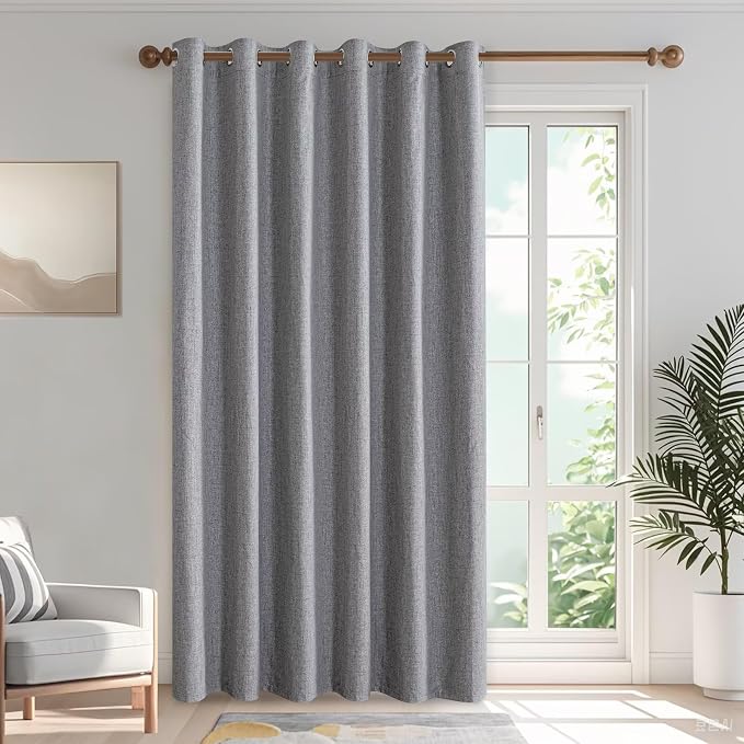 IGEMAEVE Blackout Curtains for Bedroom Grommet Grey 100" W x 84" L | Bedroom | by IGEMAEVE