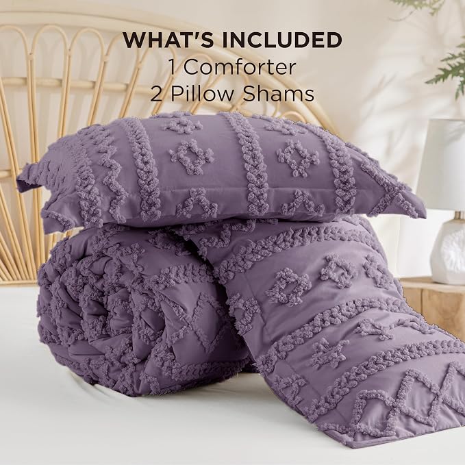 Bedsure Tufted Boho Comforter Set King Size - Image 7