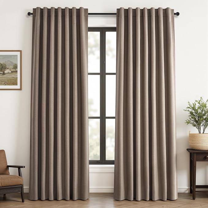 Topfinel 78 Inch Black Out Living Room Boho Curtains 2 Panels Set Room - Image 4