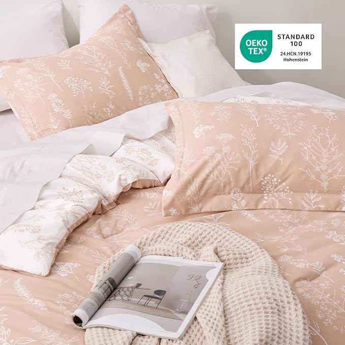 Bedsure Blush Pink King Comforter Set - Image 4
