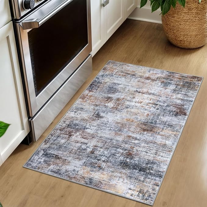 Small Abstract Area Rug 2x3 Ft Entryway Rugs Washable Door Mat Indoor Entrance - Image 9