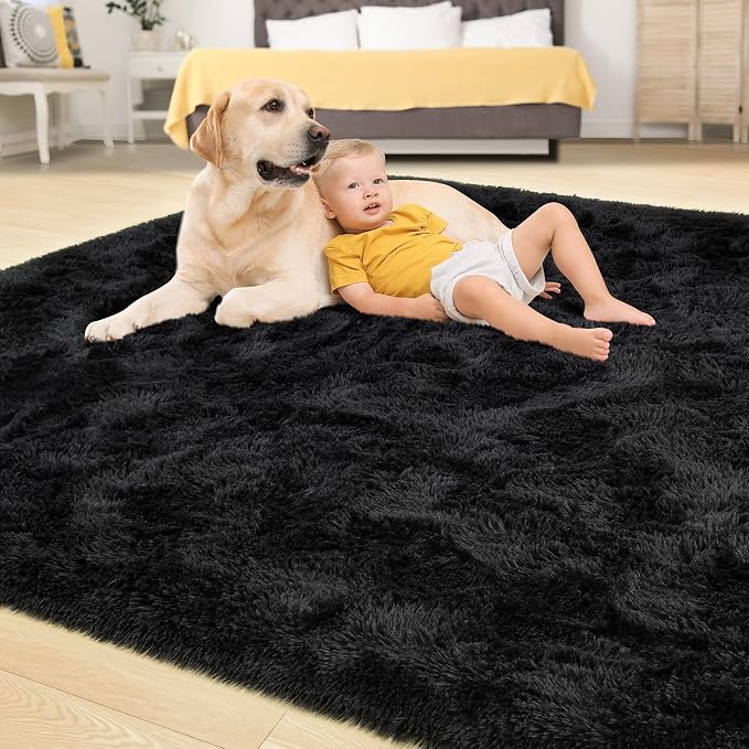Area Rugs 9x12 for Living Room, Super Soft Fluffy Rugs for Bedroom, Modern - Image 4
