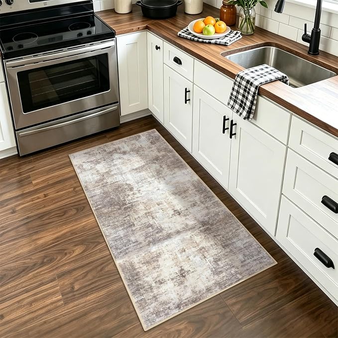 Abstract Runner Rug 2x4 Ft Entryway Rugs Washable Door Mat Indoor Entrance - Image 3