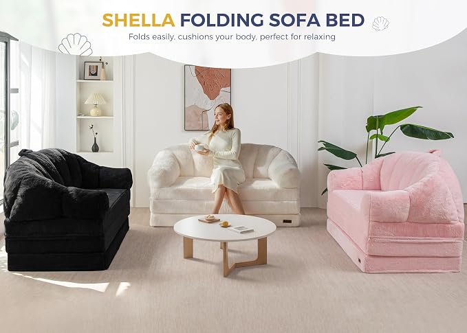 MAXYOYO Folding Sofa Bed, 2 in 1 Convertible Sofa to Lounger | Comfy Loveseat - Image 3