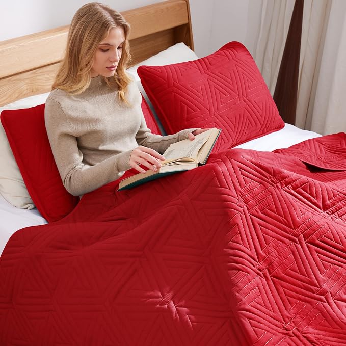 Whale Flotilla Soft Geometric King Quilt Set - Image 3
