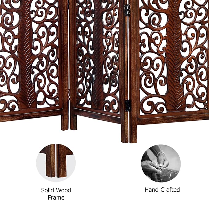 COTTON CRAFT Room Divider Wood Screen - Image 6