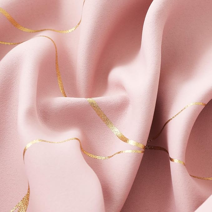 Deconovo Curtains for Living Room, Pattern Blackout Curtains 63 Inches Long | - Image 5