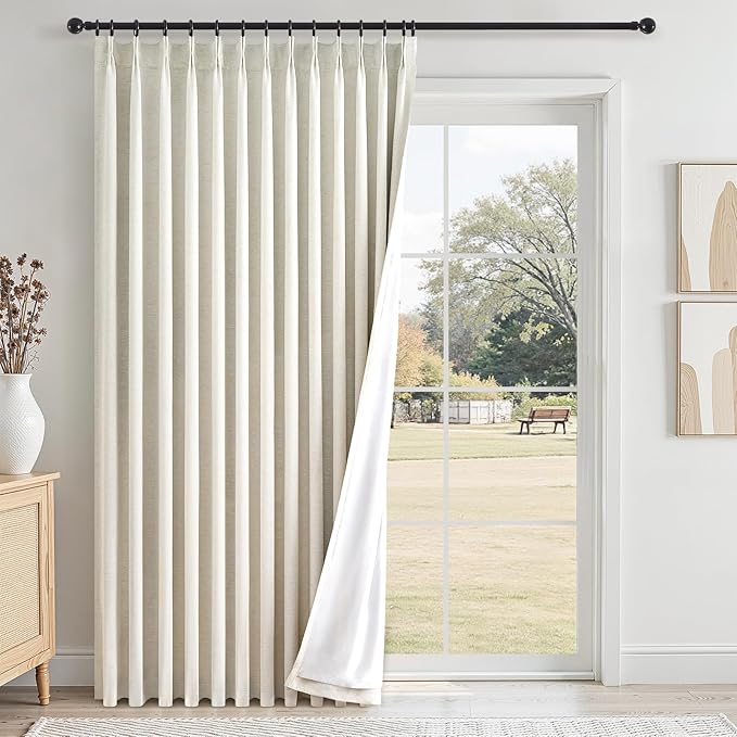 Extra Long Birch Curtains for Living Room Blackout 108 Inches Insulating Sound by Topfinel
