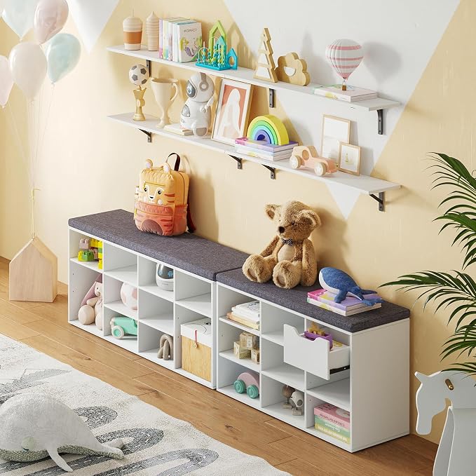 Long Wall Shelves, 55.1Inch Wooden Floating Shelves - Image 6