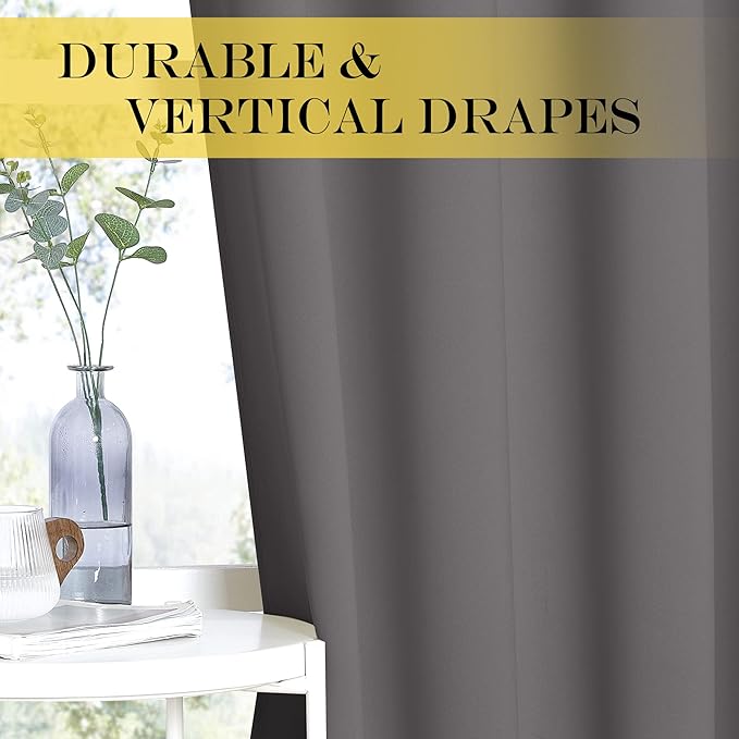 NICETOWN Grey Blackout Curtain & Drape - Image 5