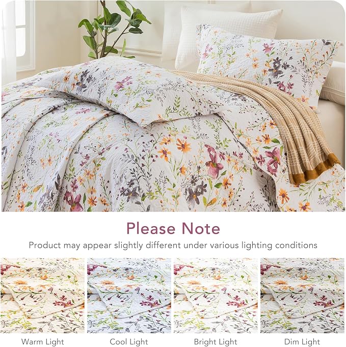 Lady Ann 100% Cotton Quilt Sets Queen, Vintage Coverlet Ultra Soft Bedspread Set - Image 9
