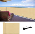 3'x10' Sand Balcony Privacy Screen Fence Windscreen Cover Fabric Shade Netting by SUNLAX
