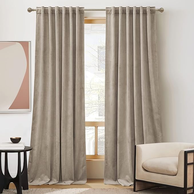 RYB HOME Velvet Curtains 80 inches Long - Image 5