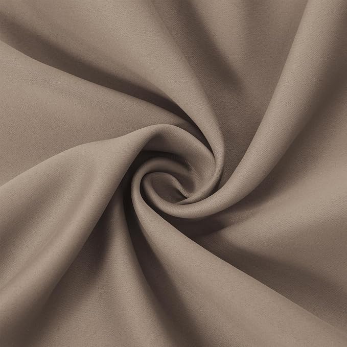Blackout Curtains 66 x 95 inch/Cappuccino Curtains Set of 2 Panels/Thermal - Image 5