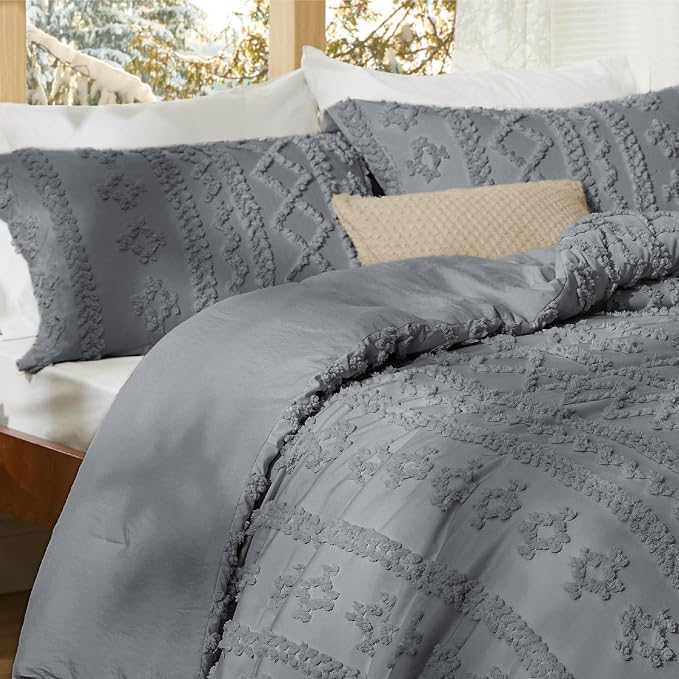 Bedsure Tufted Boho Comforter Set Queen Size - Image 7