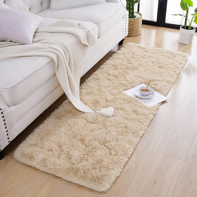 Chicrug Soft Runner Rugs for Bedroom Living Room Plush Fluffy Rug 3x10 | Shag - Image 3