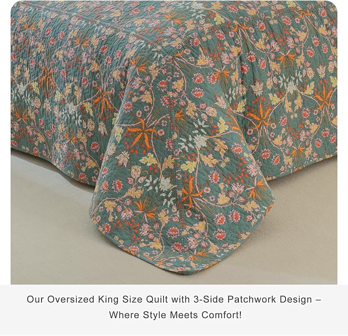 Lady Ann Oversized King Bedspreads 120x120, 100% Cotton Oversized King Quilt - Image 4