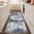 2x5 Blue Washable Kitchen Runner Rugs by Acapet