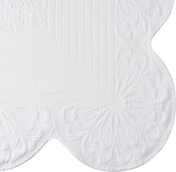 Charleston Estate Modern Farmhouse Floral Matelasse Coverlet - Image 6