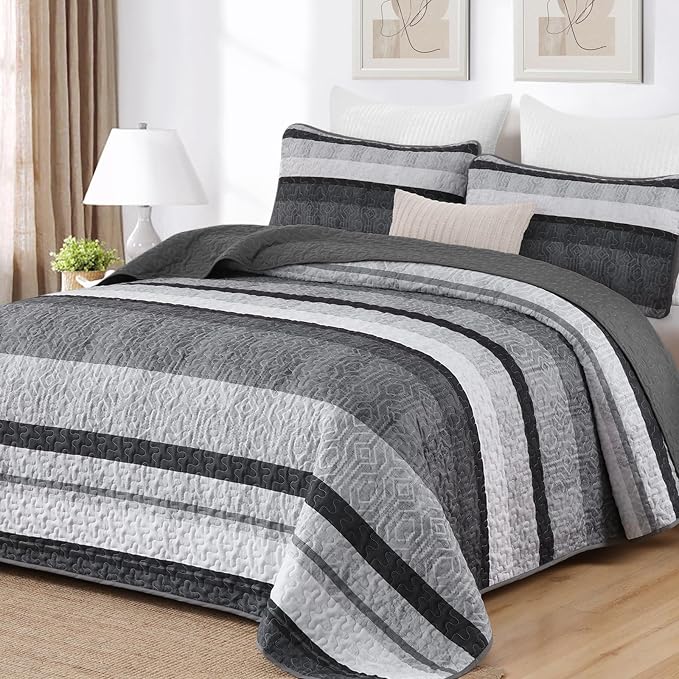 Dobuyly Full Size Boho Quilt Set, Breathable All-Season, 3-Piece Set Fits King by Dobuyly