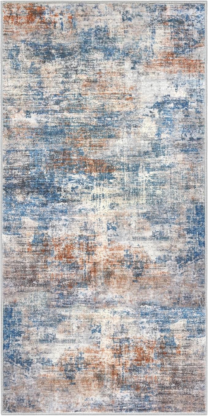 Abstract Runner Rug 2x4 Ft Entryway Rugs Washable Door Mat Indoor Entrance - Image 10