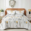 WONGS BEDDING Floral Quilt Set Queen Size by WONGSBEDDING