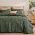 Bedsure King Size Quilt Bedspread, Thin Comforter, Olive Green Coverlet | by Unknown