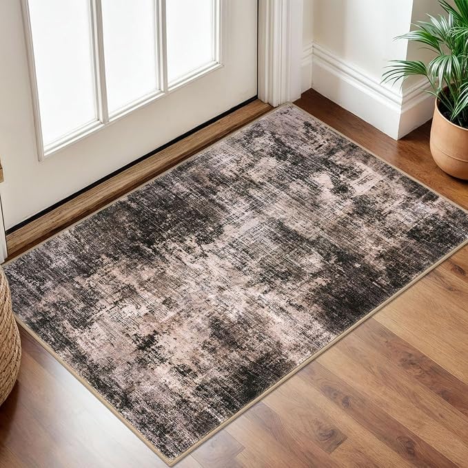 Small Abstract Area Rug 2x3 Ft Entryway Rugs Washable Door Mat Indoor Entrance by iOhouze