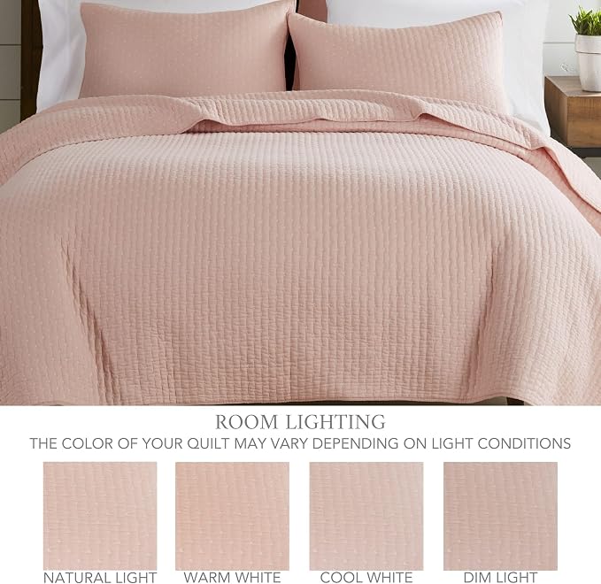 Levtex Home Cross Stitch Reversible King/Cal King Quilt Set and 2 Pillow Shams - Image 4