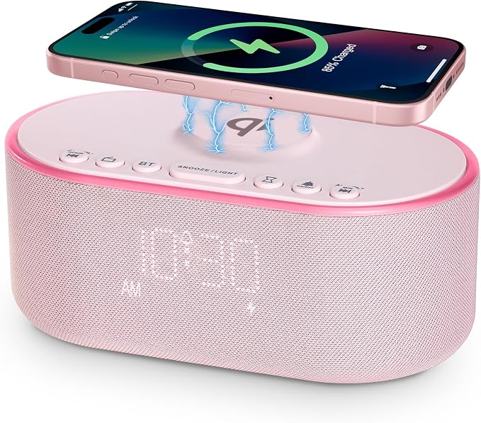 Odokee Qi Certified Wireless Charging Alarm Clock Radio by Odokee