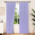Etherealveil Lavender Purple Pinch Pleated Blackout Curtains 2P 60"x84" | Back by Etherealveil