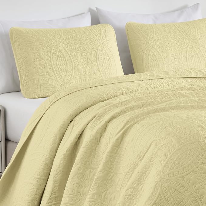 Chezmoi Collection Austin Queen Oversized Bedspread Set, 3-Piece Pinsonic - Image 4