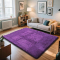 4x6 Purple Rug for Bedroom, Fluffy Shag Area Rugs Small Carpet Bedside Rug | by Yongyangjuxi