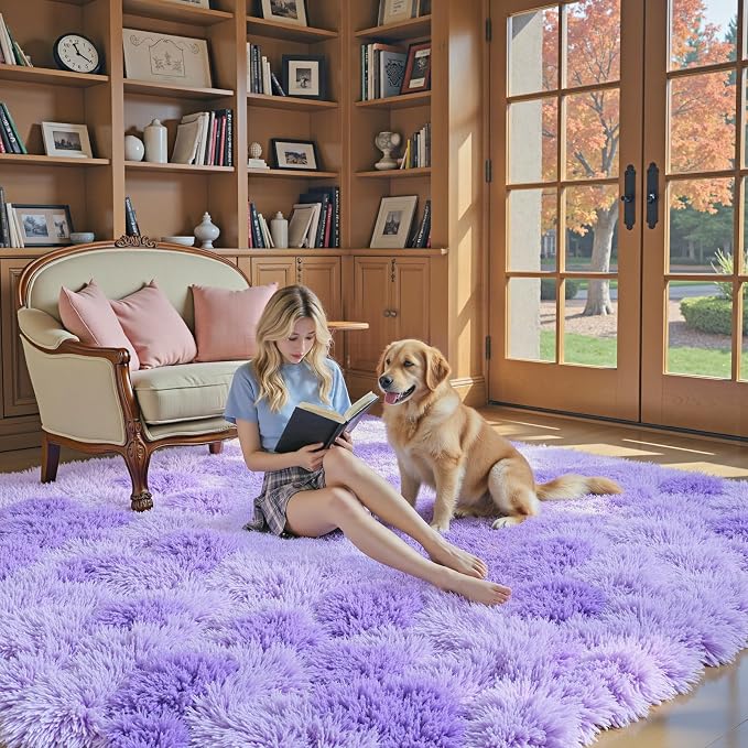 6x9 Shag Area Rug for Living Room, Upgrade Washable Shaggy Aesthetic Home Decor - Image 3