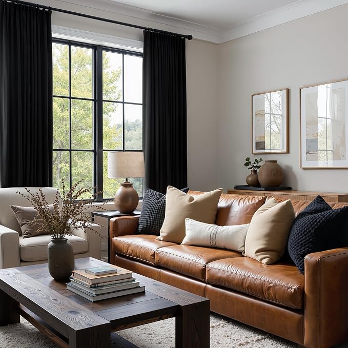 96 Inches Long Black Velvet Blackout Curtains 2 Panels Super Soft Velvet Luxury - Image 5