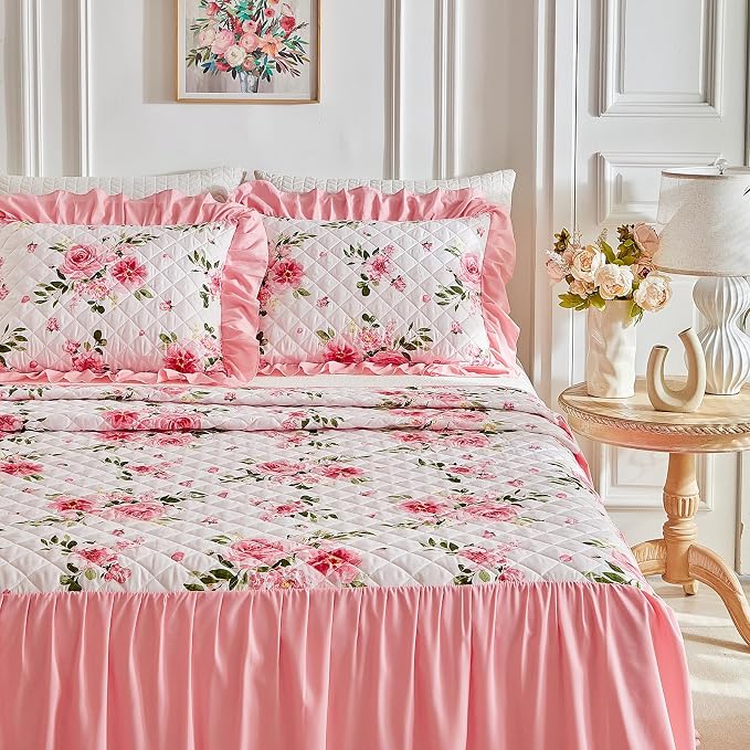 UOZZI BEDDING Ruffle Skirt Bedspread Set - Image 5