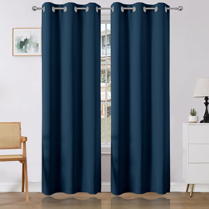 Joydeco Blackout Curtains 84 Inch Length 2 Panels Set, Thermal Insulated Long by JOYDECO