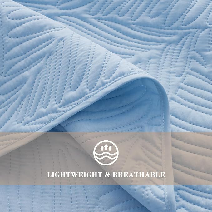 Exclusivo Mezcla 3-Piece King Quilt Bedding Set, Soft Microfiber Bedspreads | - Image 5