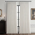 Ivory Beige White Floor Length Linen Curtains 108 Inches Long by PleatedDrapes