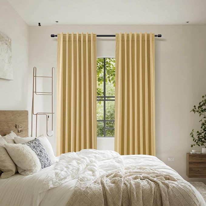 100% Blackout Curtains 108 Inch Length 2 Panels Set - Image 8