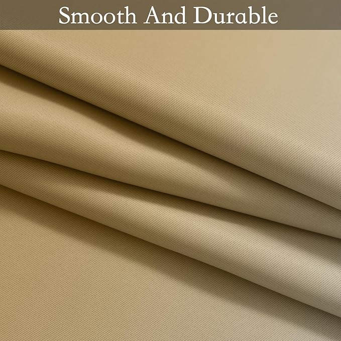 SimpleHome Ombre Beige to Grey White Curtains - Image 7