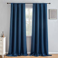 IGEMAEVE Blackout Curtains for Bedroom Grommets Navy Blue 52" W x 108" L | by IGEMAEVE