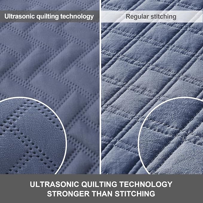 Hansleep Greyish Blue Quilt Queen Size - Image 5