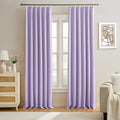 Pinch Pleats Lilac Curtains 92 Inches Long, Home Fashion Microfiber Thermal by KEQIAOSUOCAI