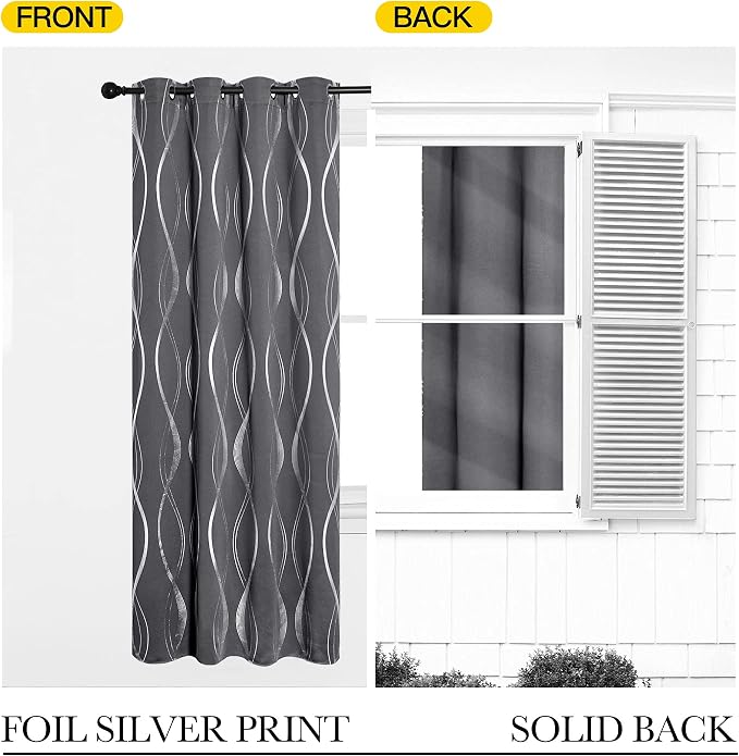 NICETOWN Bedroom Small Blackout Curtain Panels, 42 by 48 Inch, Window Treatment - Image 6