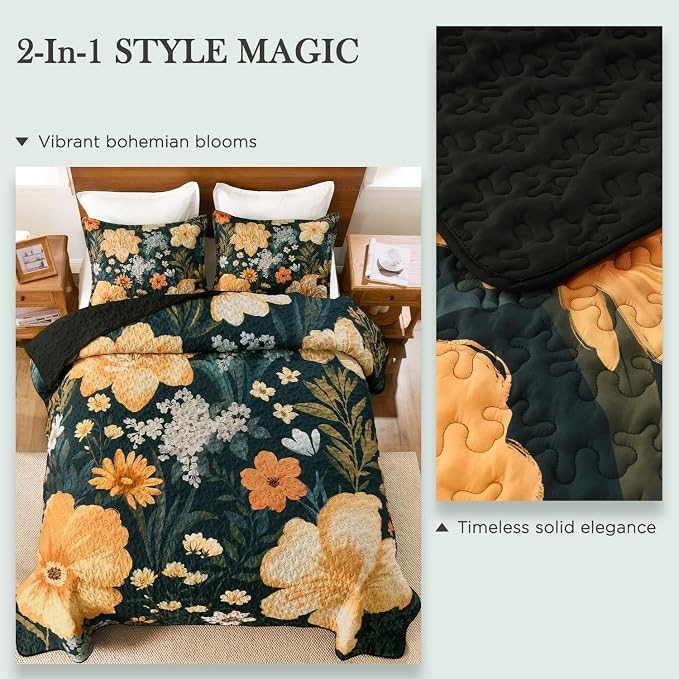 Quilt Queen Size, Reversible Polyester Coverlet Set - Image 9