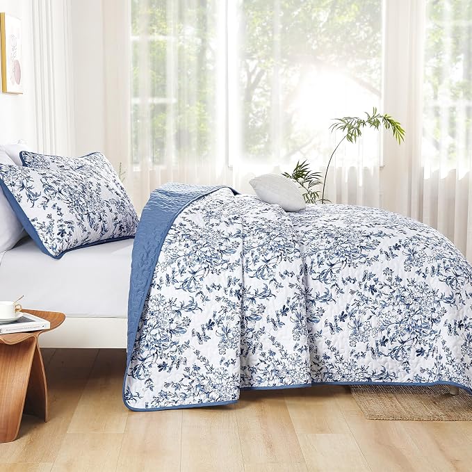 WONGS BEDDING Full Quilt Bedding Set, Polyester Coverlet, Breathable All-Season - Image 3