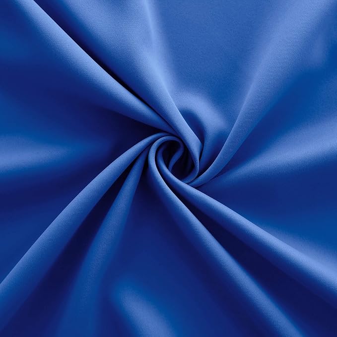 Blue Curtains 63 Inch Length for Boys Room Set 2 Panels Grommet Window Drapes - Image 6